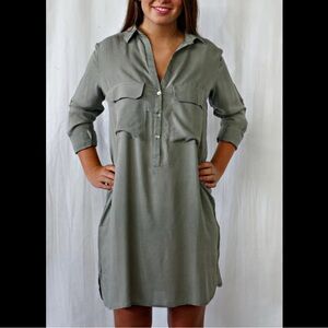 Stylish Green Shirt Dress